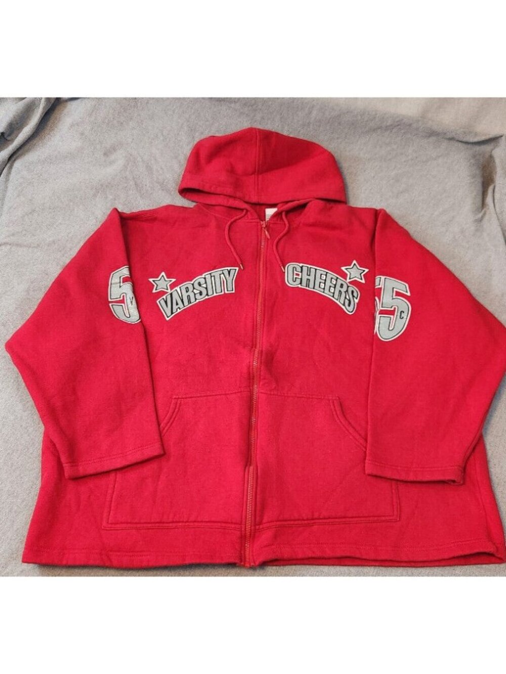 Next Generation 3XLARGE 3X Red Varsity Cheer Hooded Frnt Zip Jacket Sweater USED